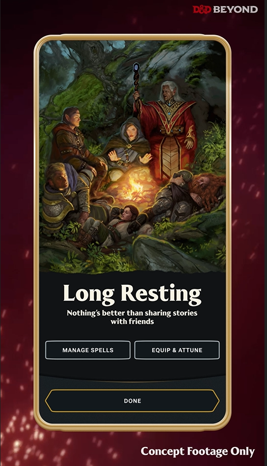 DnD beyond app concept footage